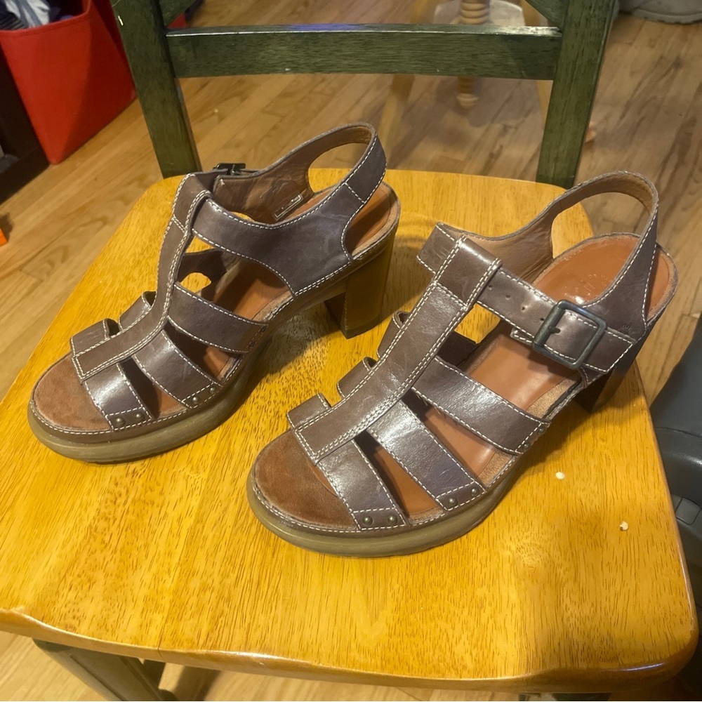 Dr. Martens Brown Leather Sandals Vanessa Size 10